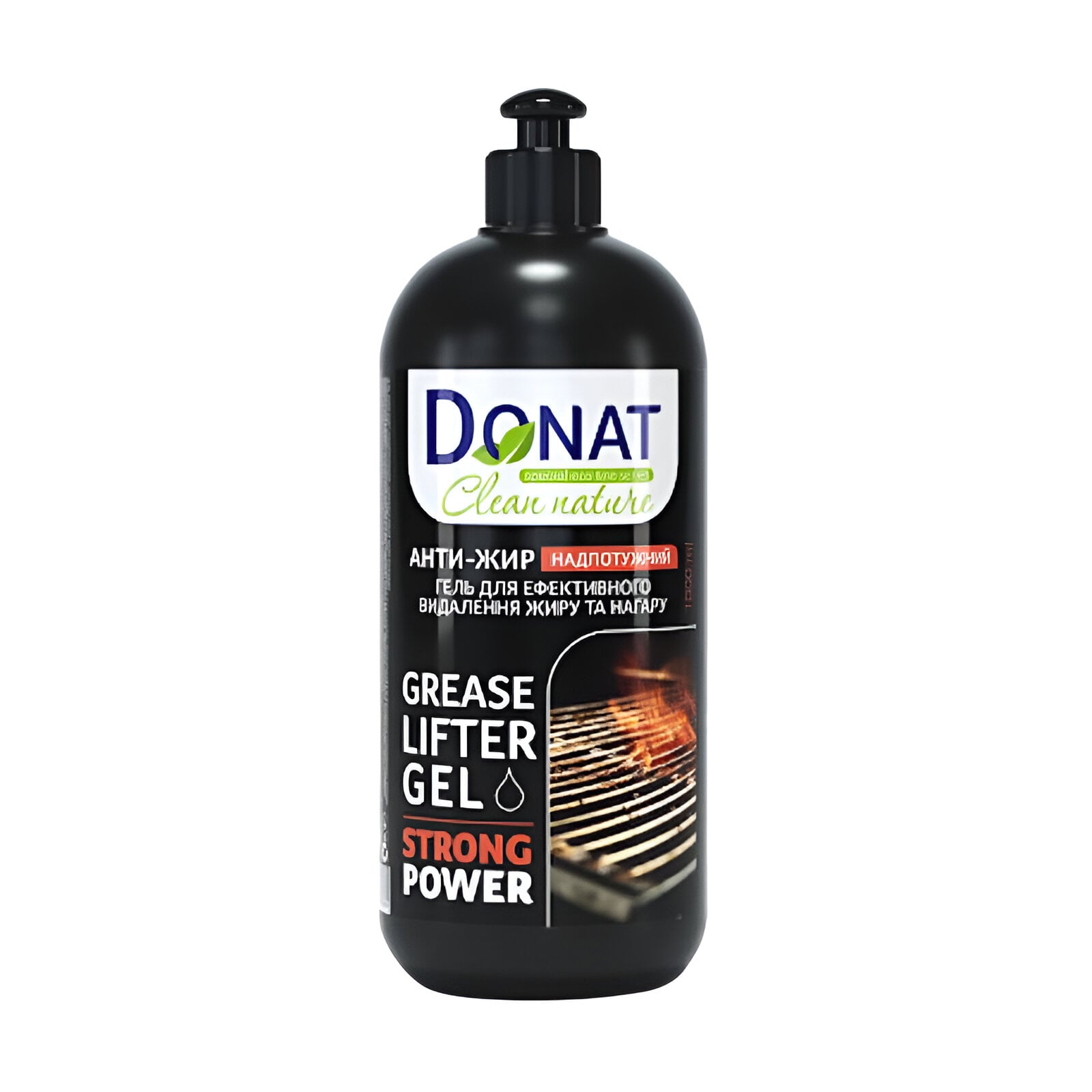 Гель для ефективного видалення жиру та нагару Donat Clean Nature Grease Lifter Gel Strong Power Анти-жир Надпотужний, 1 л