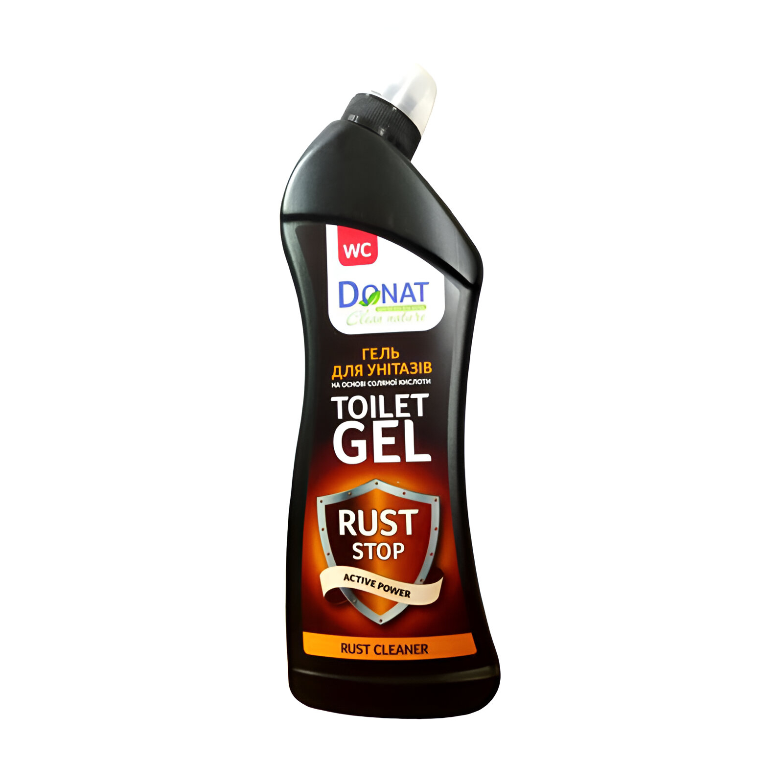 Гель для унітазів Donat Clean Nature Toilet Gel Rust Cleaner на основі соляної кислоти, 750 мл